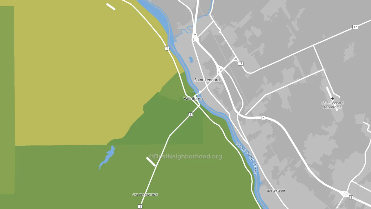 Van Buren, ME block-group voter-turnout map