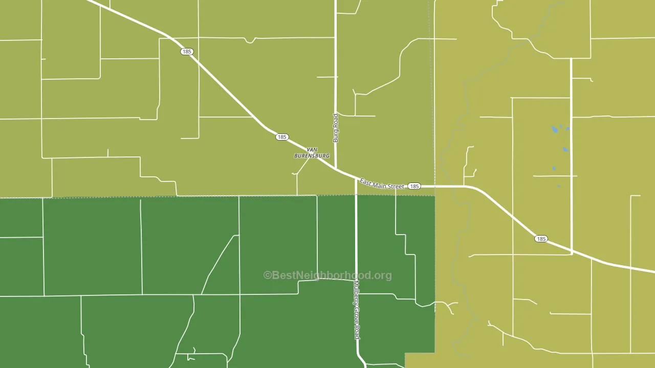 Van Burensburg, IL block-group voter-turnout map