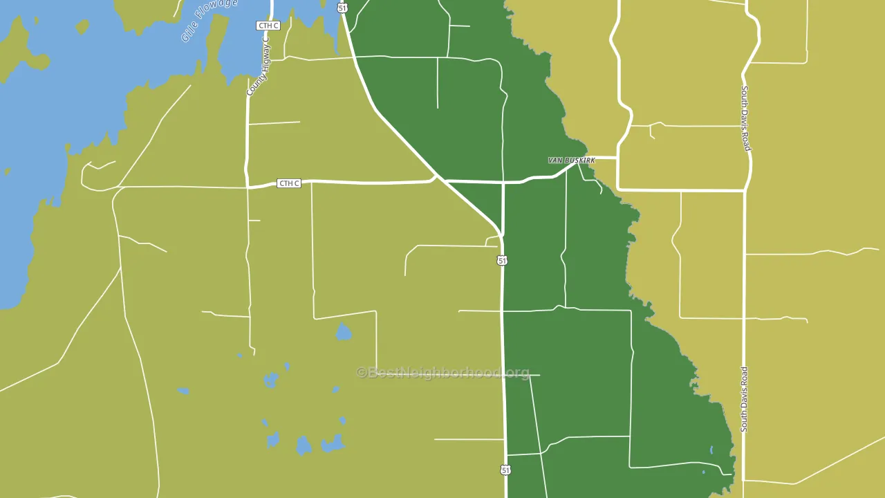 Van Buskirk, WI block-group voter-turnout map