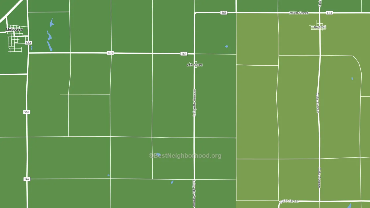 Van Cleve, IA block-group voter-turnout map