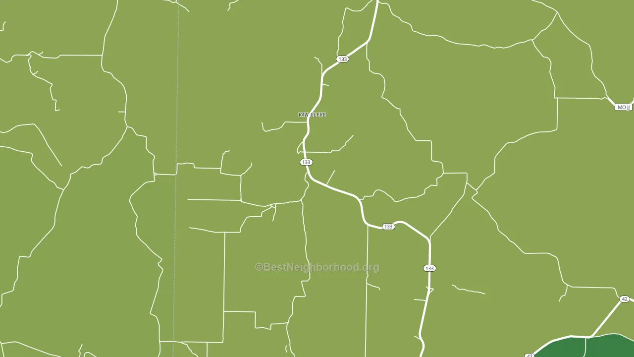 Van Cleve, MO block-group voter-turnout map