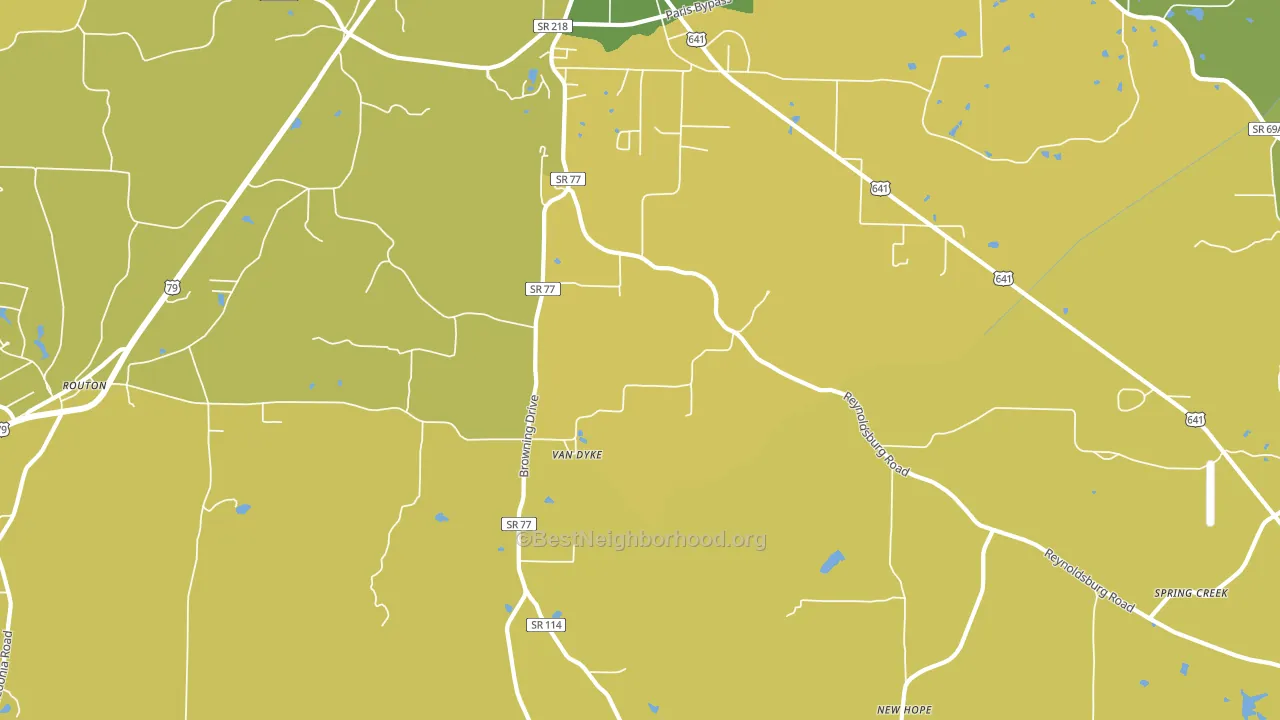 Van Dyke, TN block-group voter-turnout map