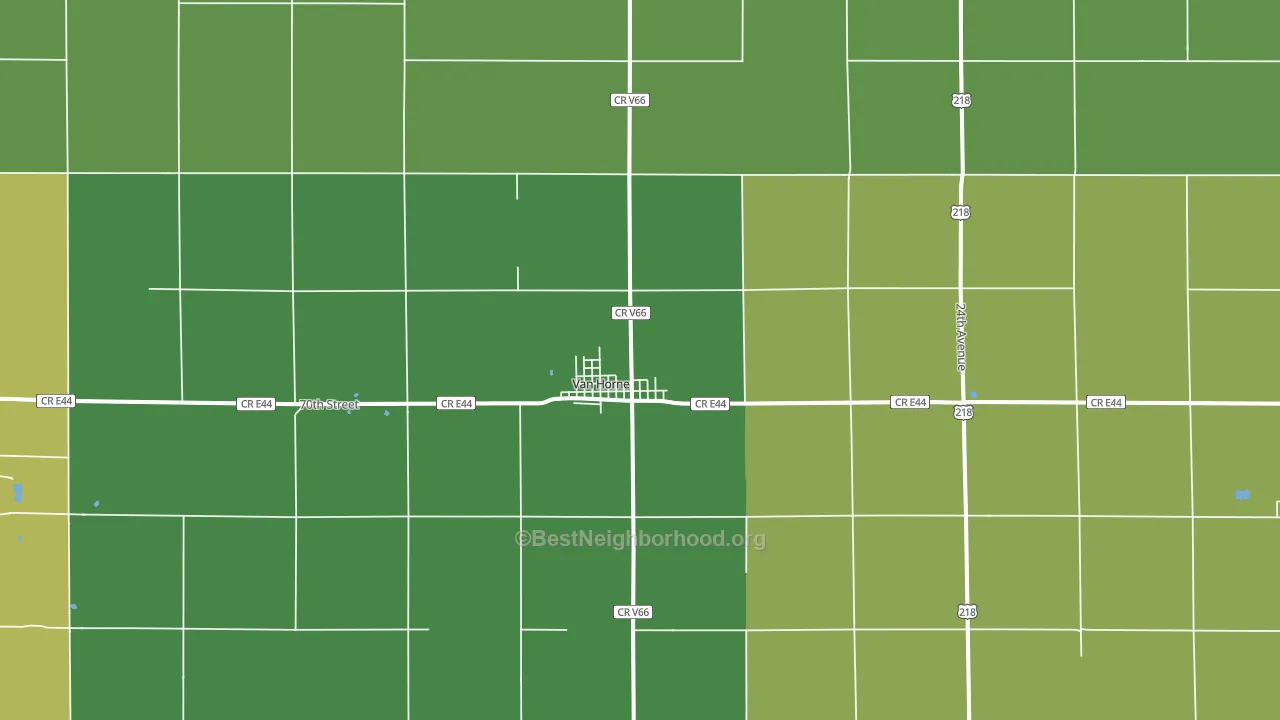 Van Horne, IA block-group voter-turnout map