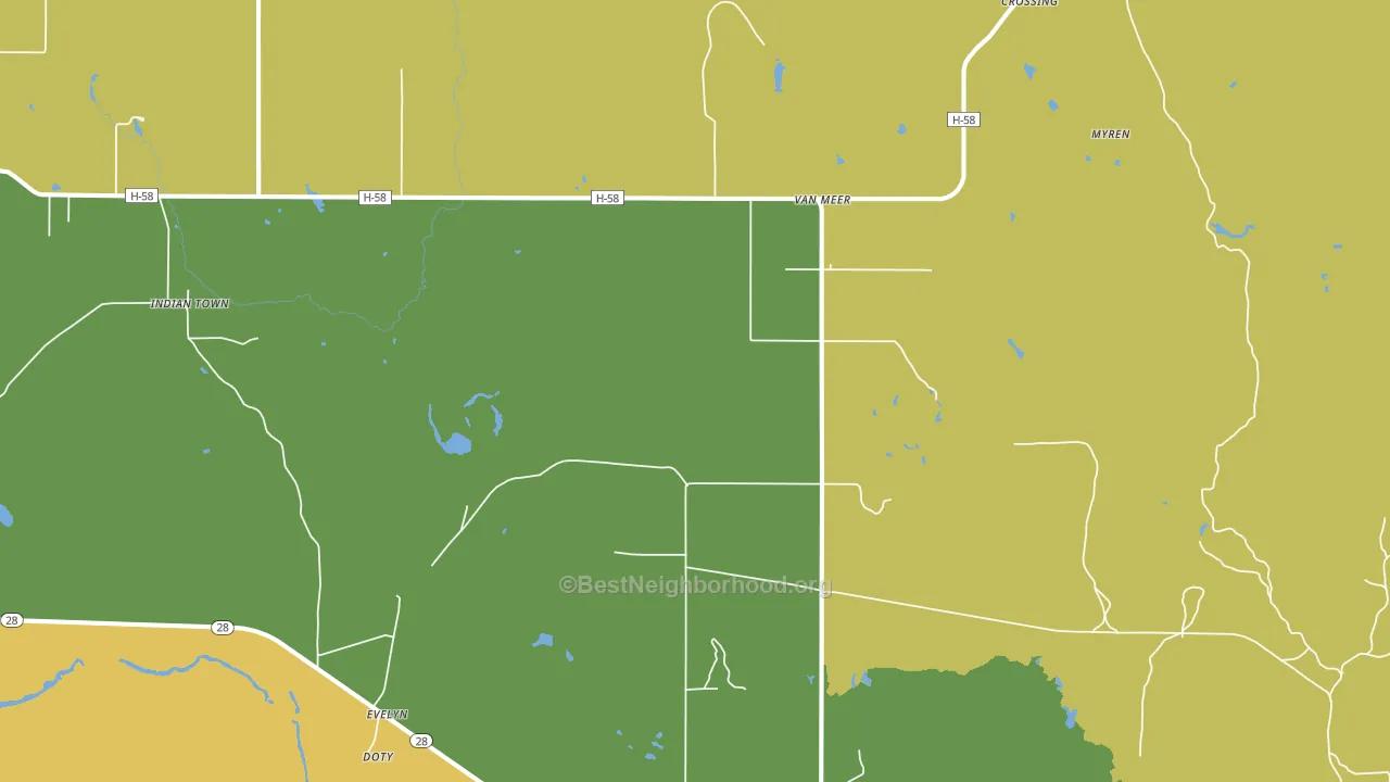 Van Meer, MI block-group voter-turnout map