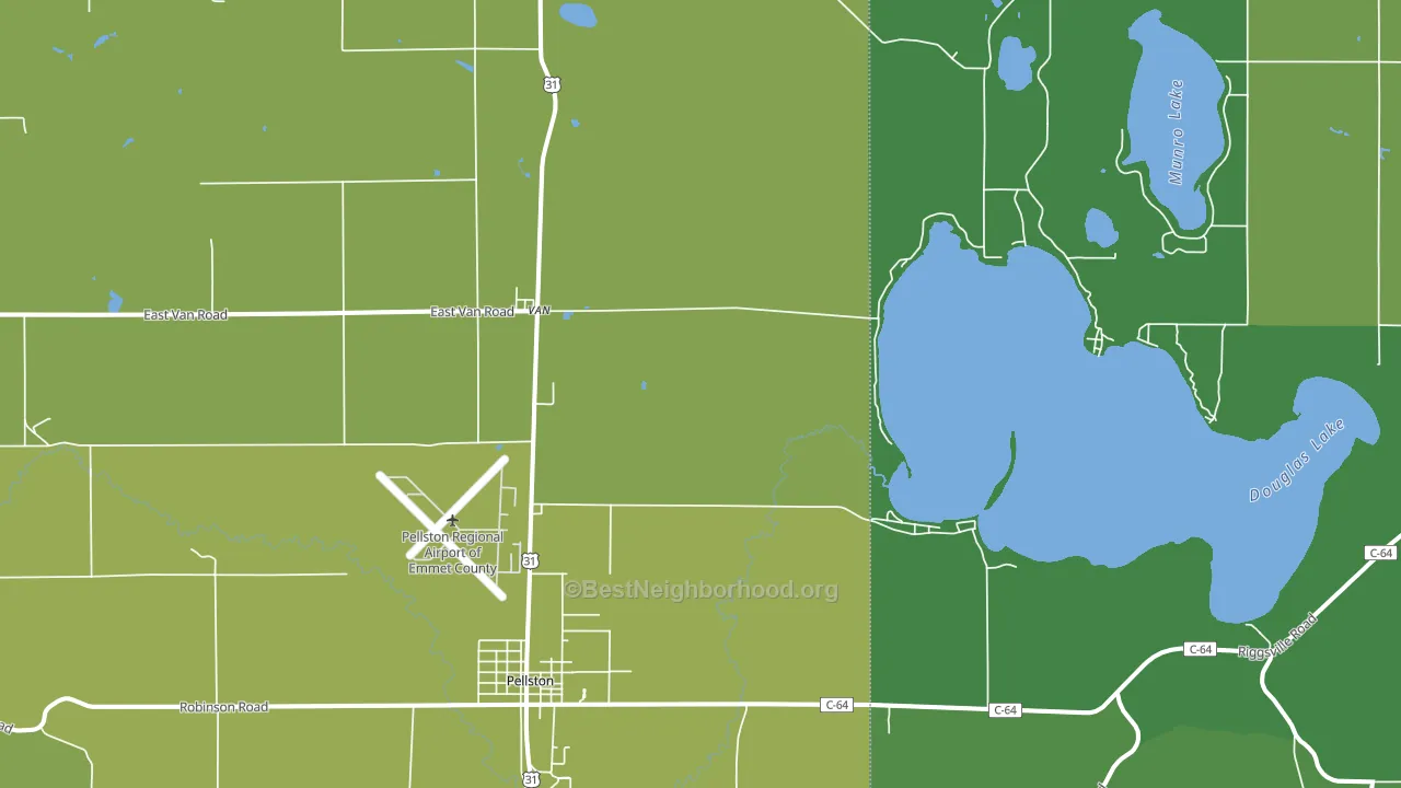 Van, MI block-group voter-turnout map