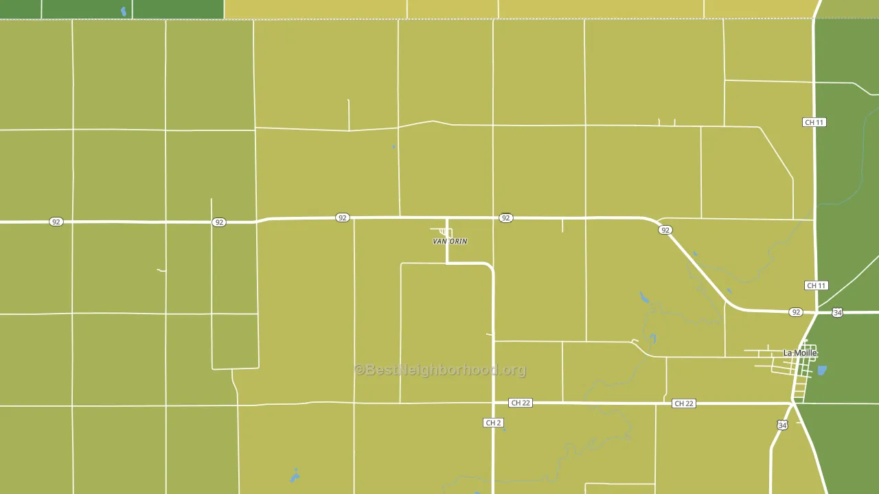 Van Orin, IL block-group voter-turnout map