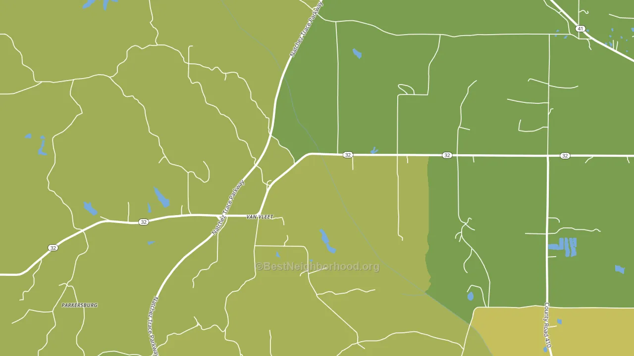 Van Vleet, MS block-group voter-turnout map