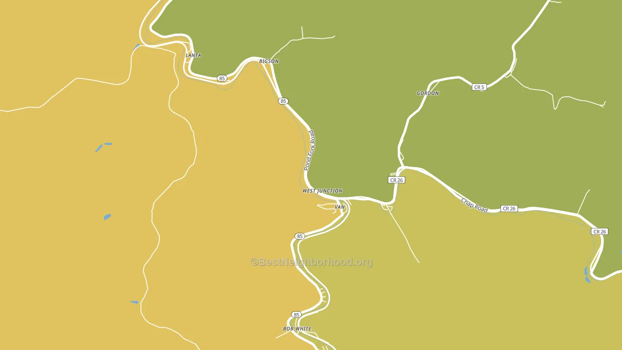 Van, WV block-group voter-turnout map