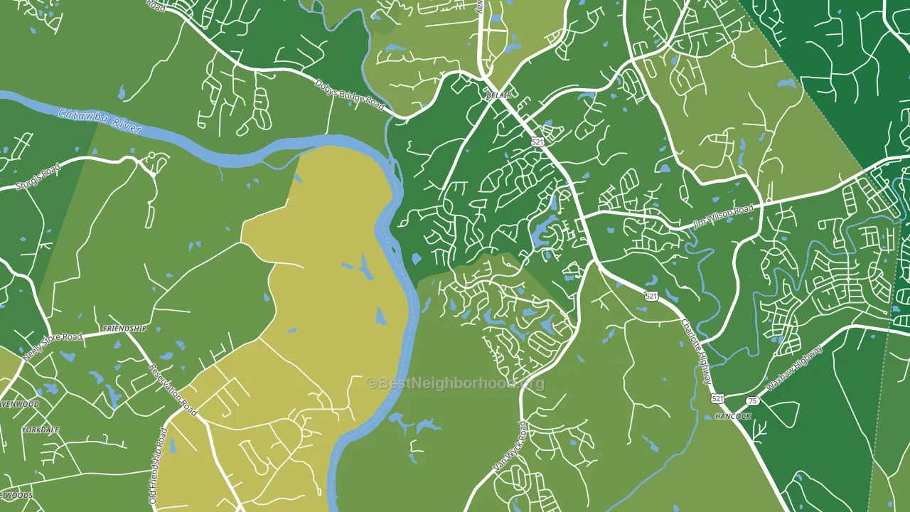 Van Wyck, SC block-group voter-turnout map