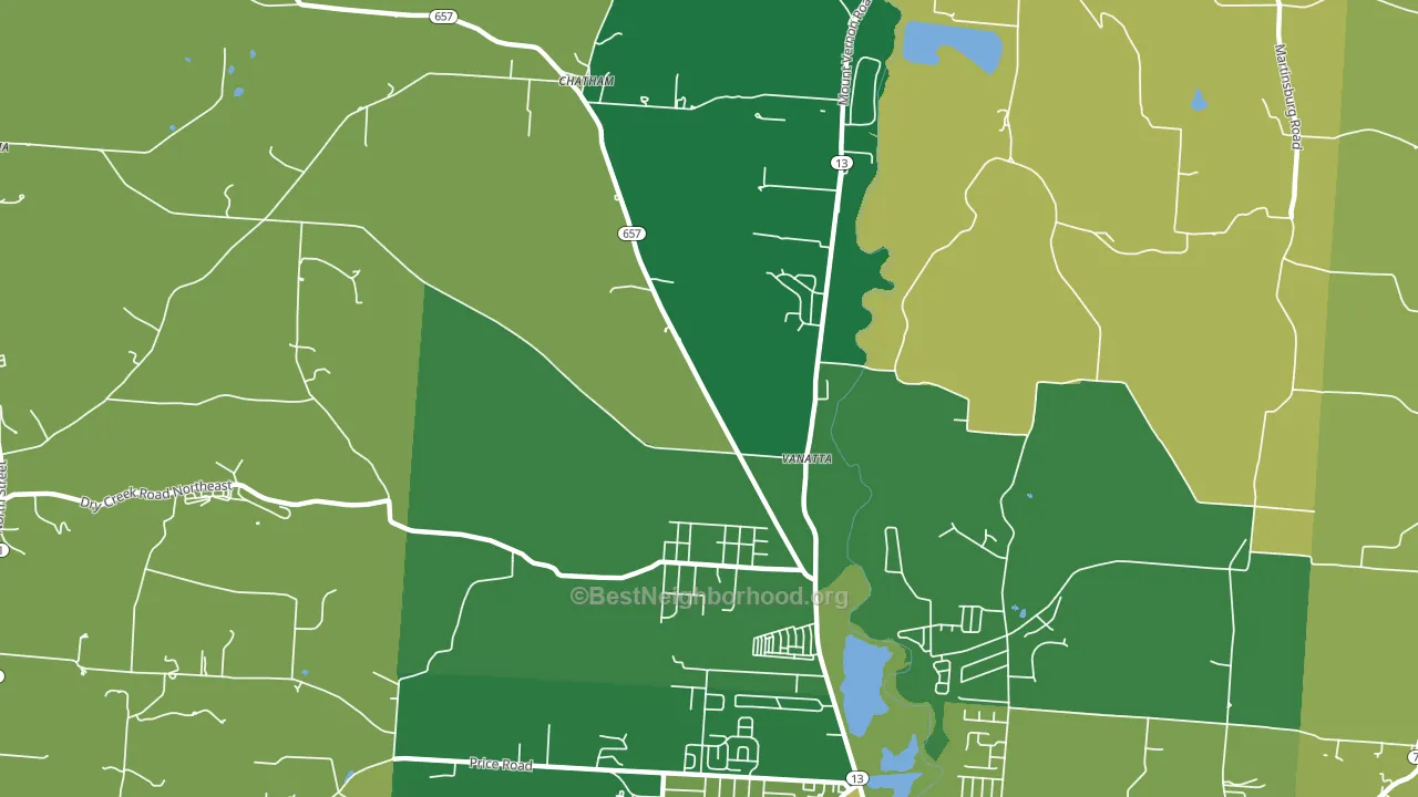 Vanatta, OH block-group voter-turnout map