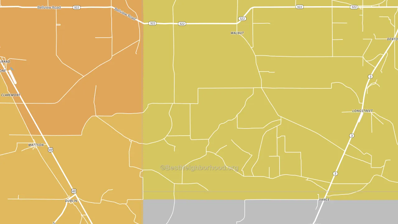 Vance, MS block-group voter-turnout map