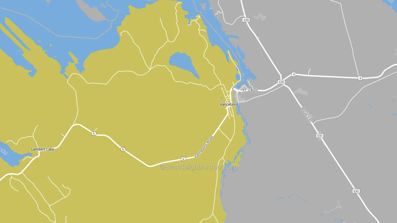 Vanceboro, ME block-group voter-turnout map