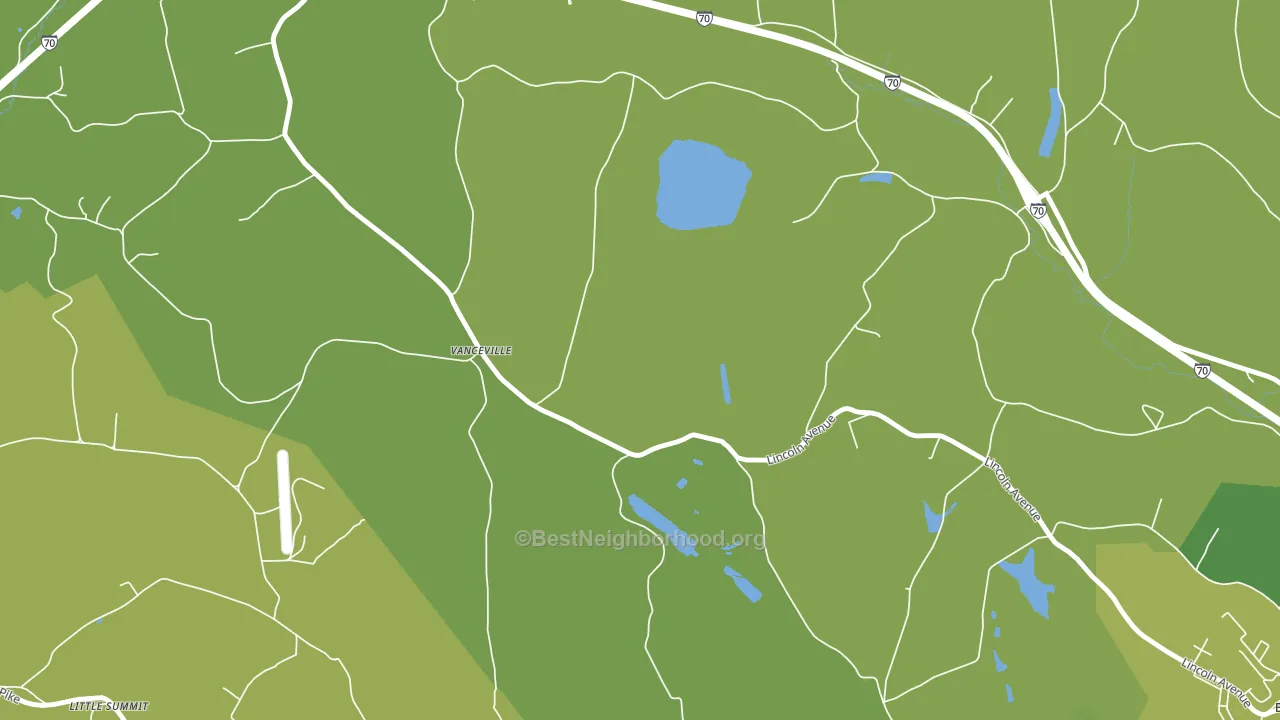 Vanceville, PA block-group voter-turnout map