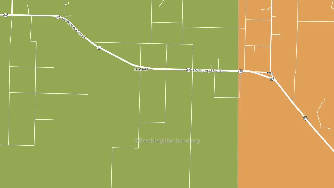 Vancourt, TX block-group voter-turnout map