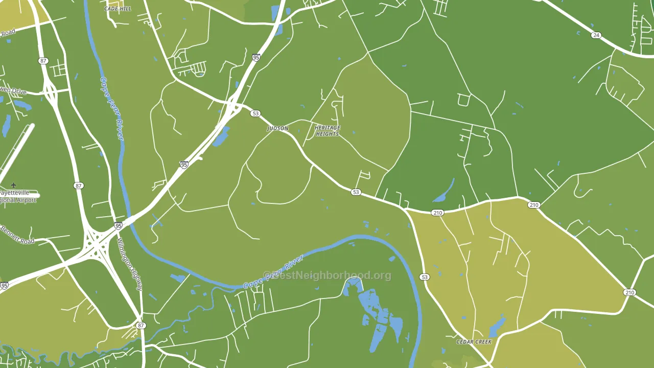 Vander, NC block-group voter-turnout map