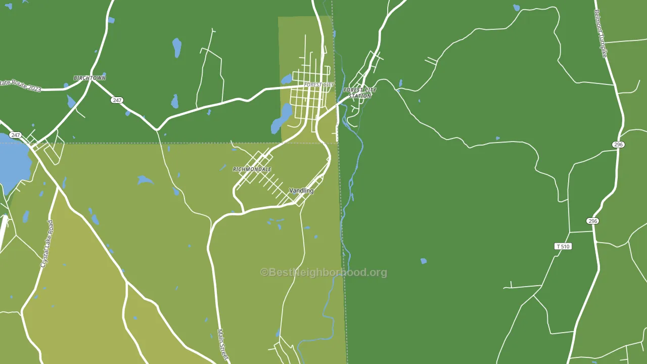 Vandling, PA block-group voter-turnout map