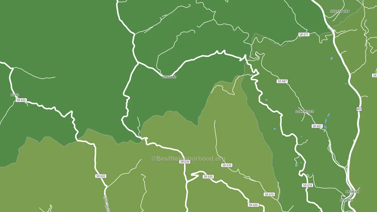 Vandyke, VA block-group voter-turnout map