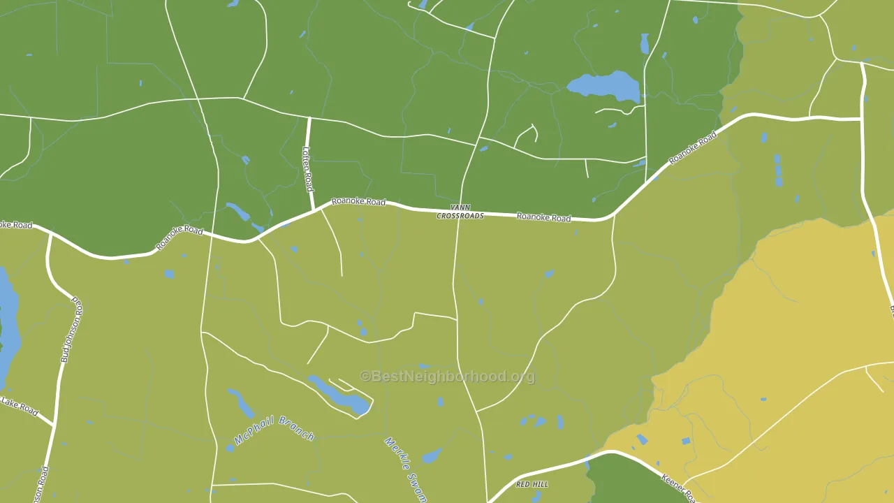 Vann Crossroads, NC block-group voter-turnout map