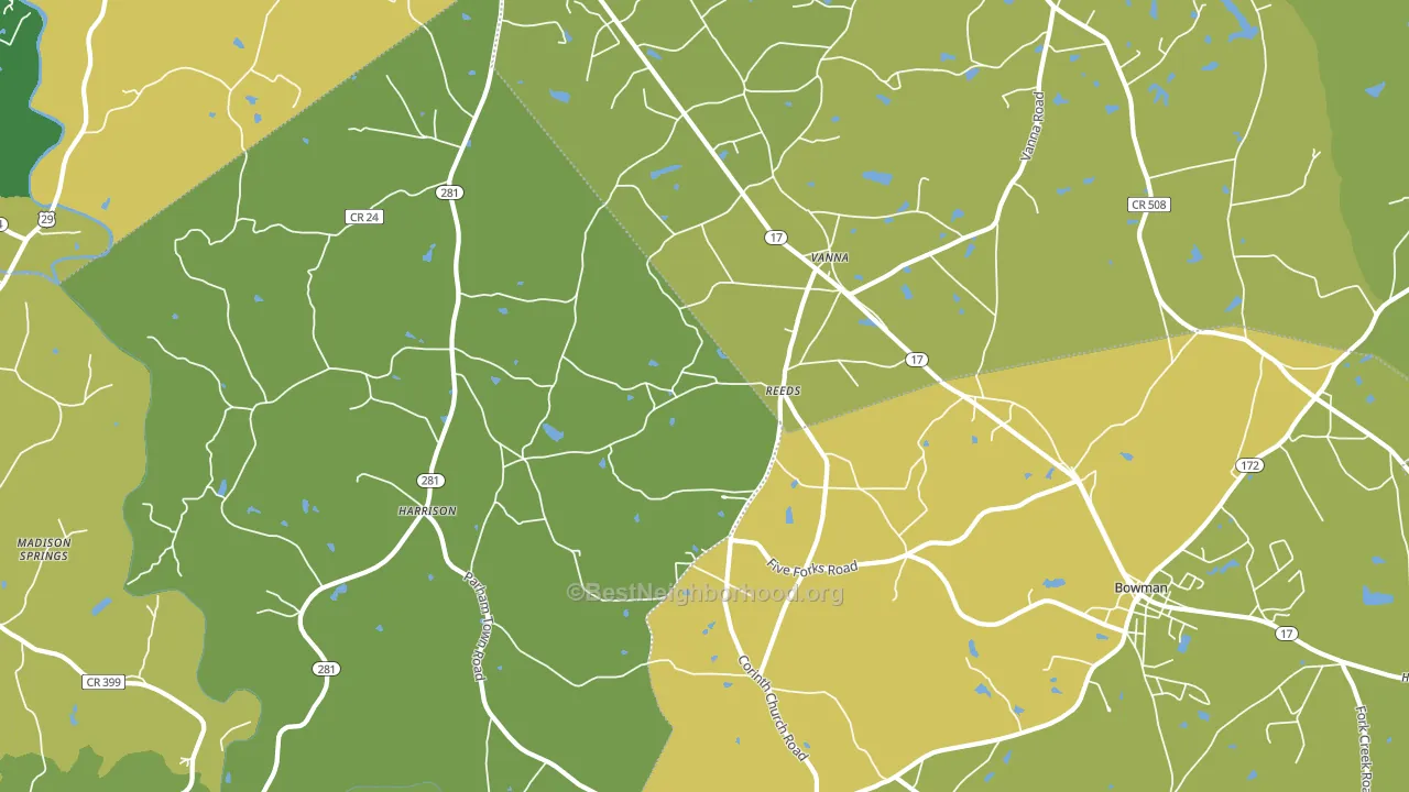 Vanna, GA block-group voter-turnout map