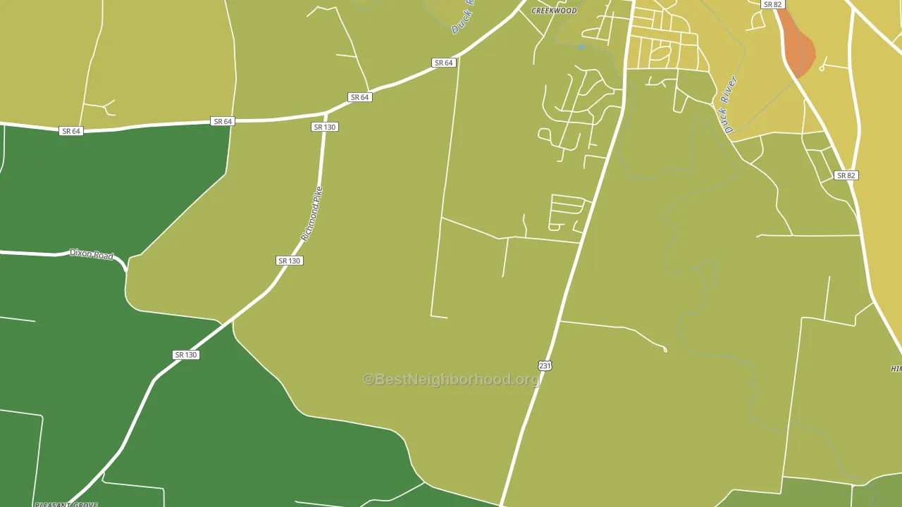 Vannatta, TN block-group voter-turnout map