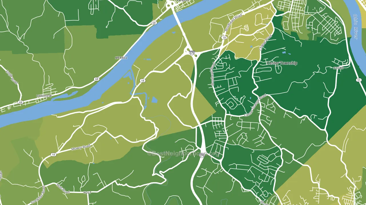 Vanport, PA block-group voter-turnout map