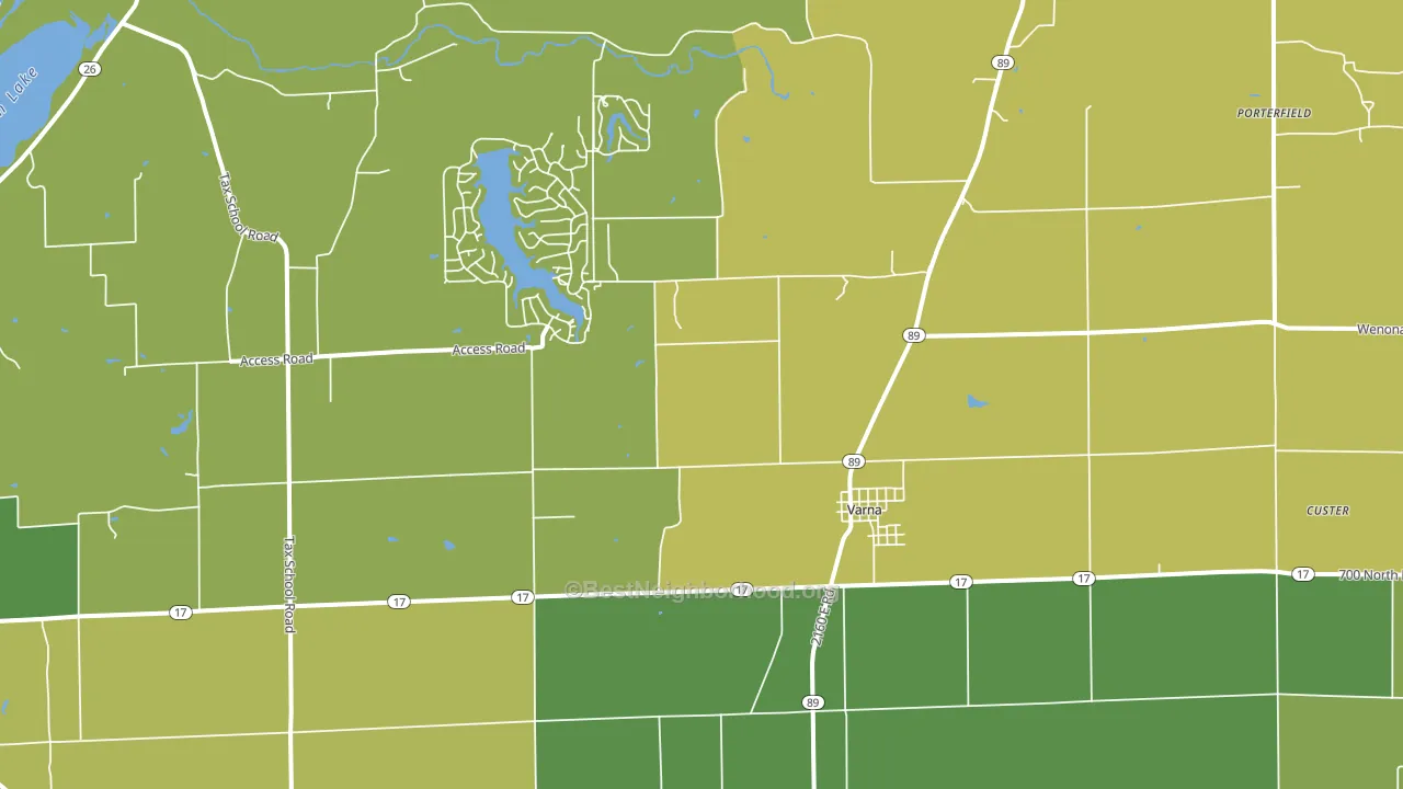 Varna, IL block-group voter-turnout map