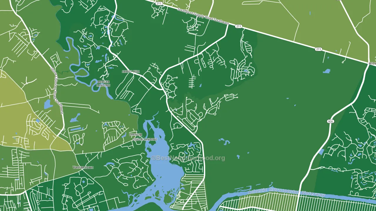 Varnum, NC block-group voter-turnout map