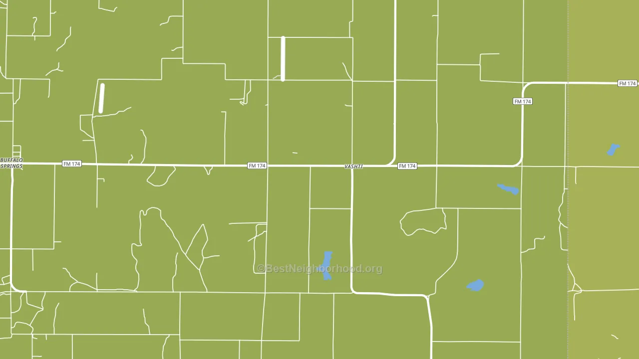 Vashti, TX block-group voter-turnout map