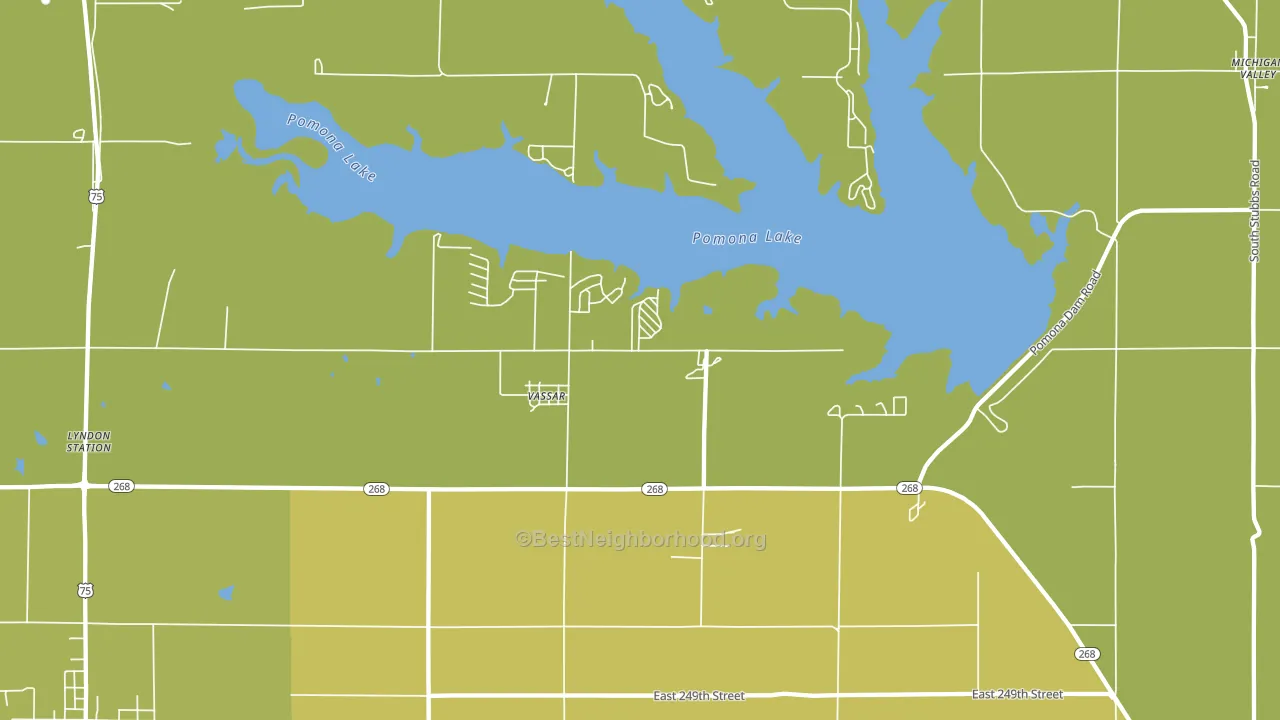 Vassar, KS block-group voter-turnout map
