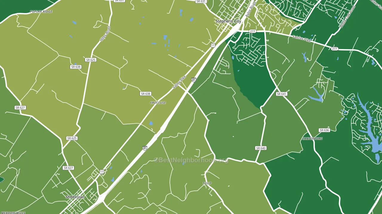 Vaucluse, VA block-group voter-turnout map
