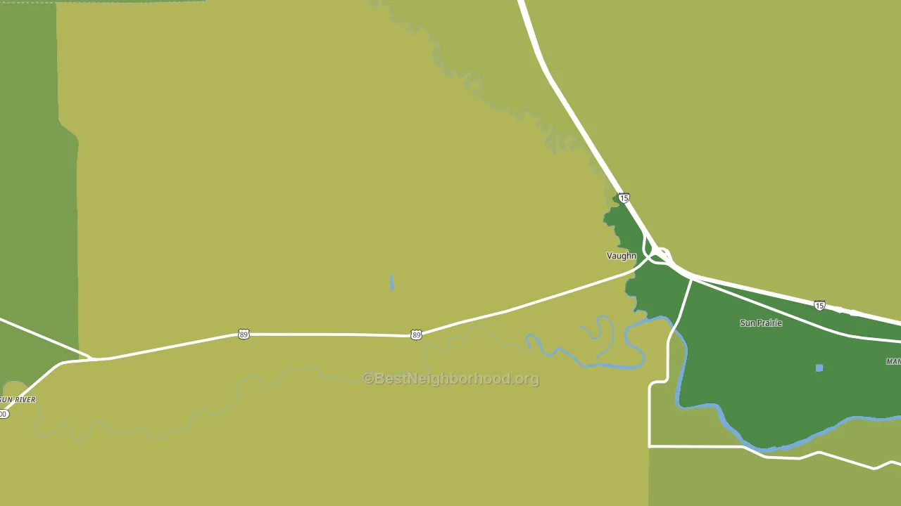 Vaughn, MT block-group voter-turnout map