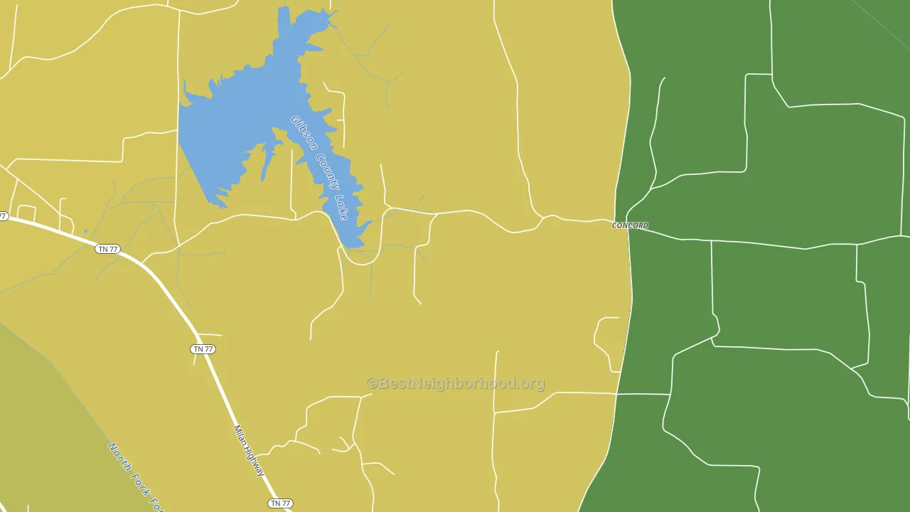 Vaughns Grove, TN block-group voter-turnout map