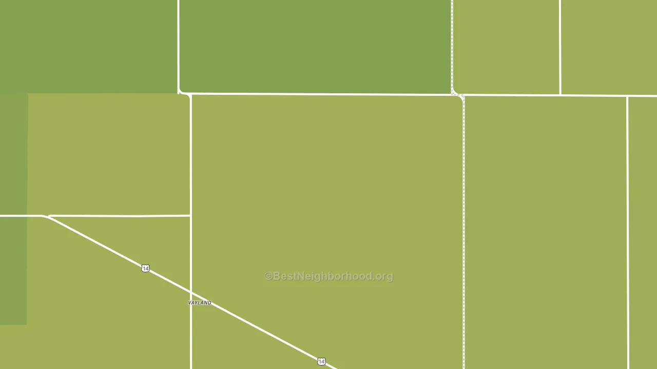 Vayland, SD block-group voter-turnout map