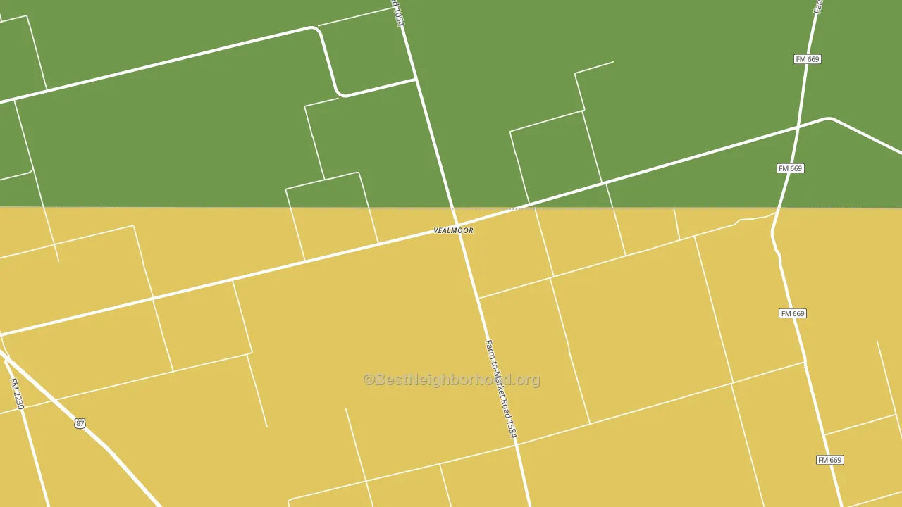 Vealmoor, TX block-group voter-turnout map
