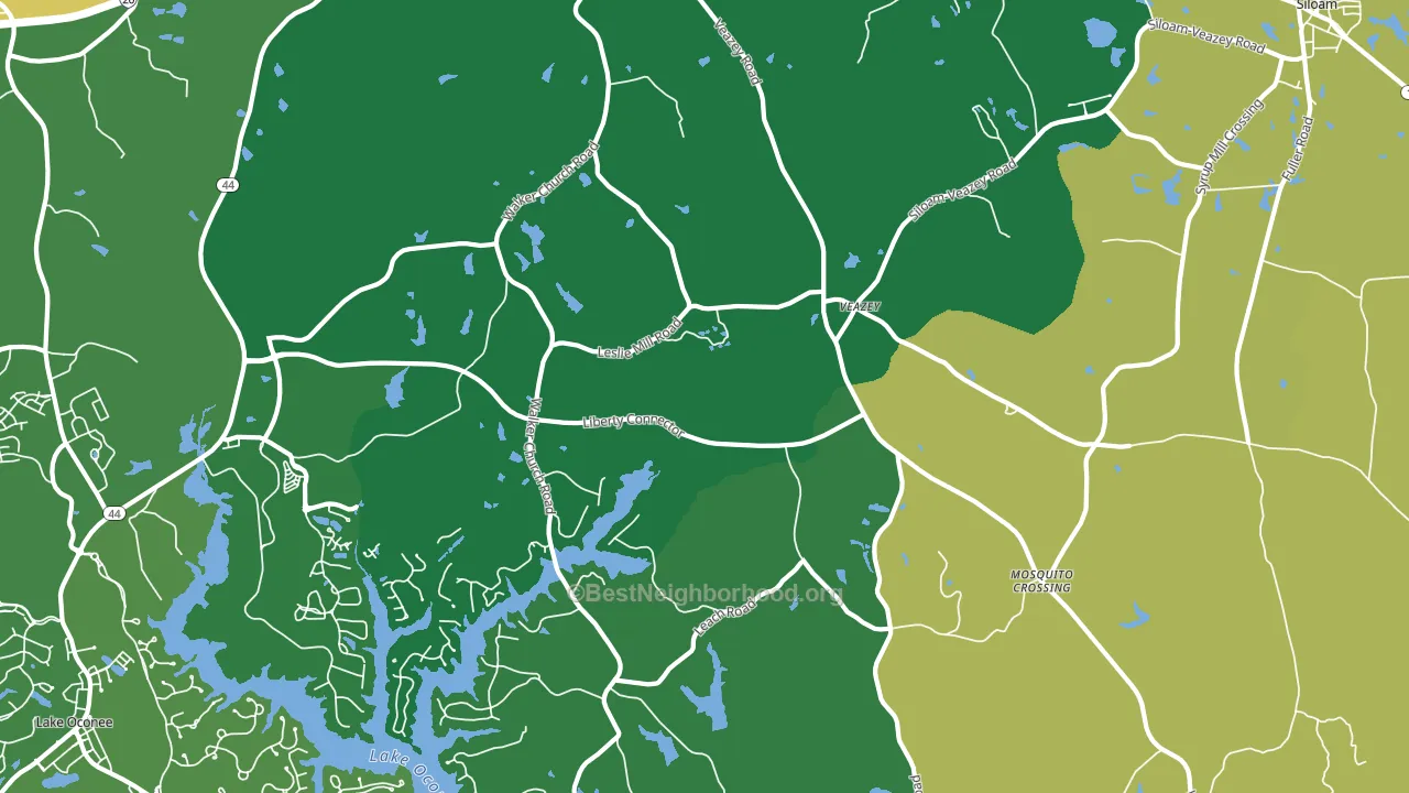 Veazey, GA block-group voter-turnout map