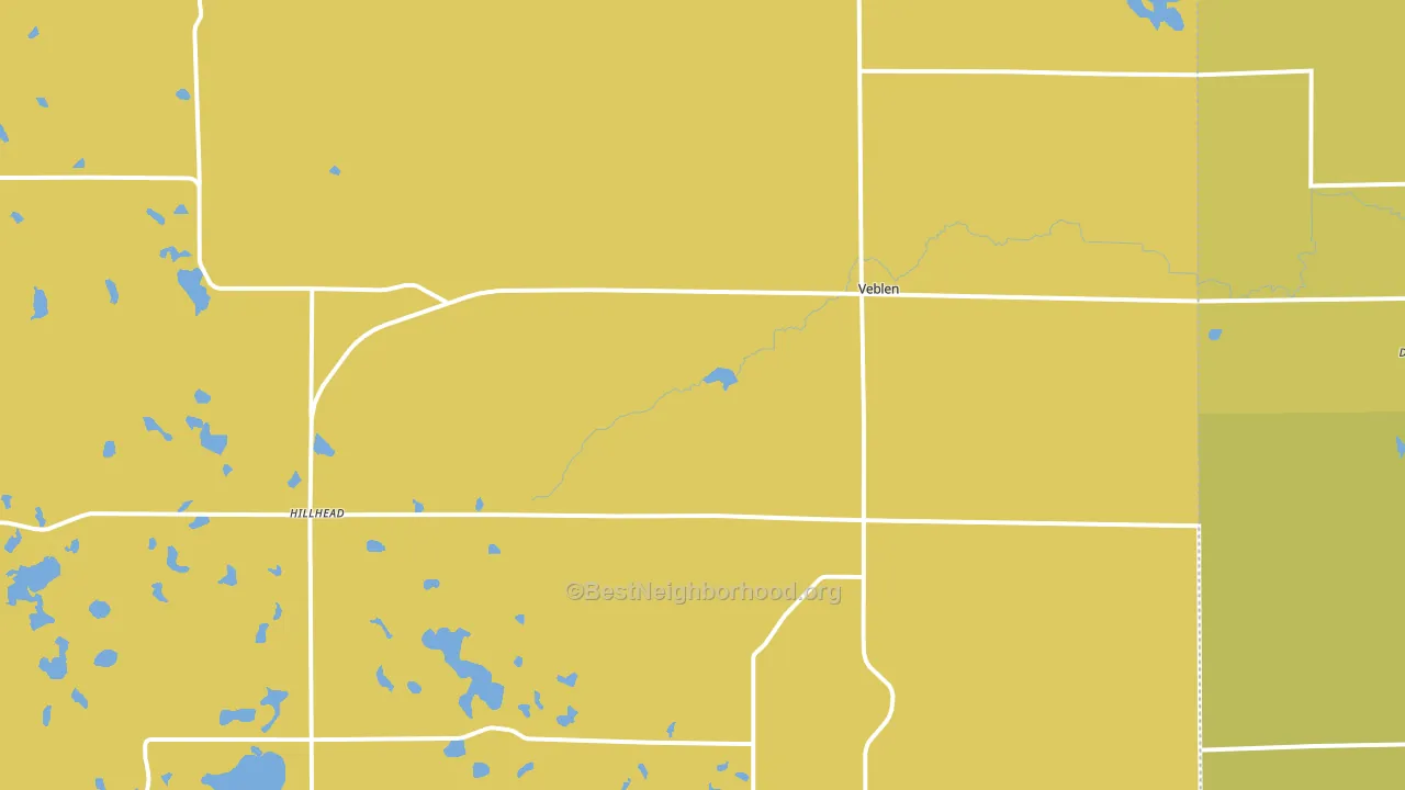 Veblen, SD block-group voter-turnout map