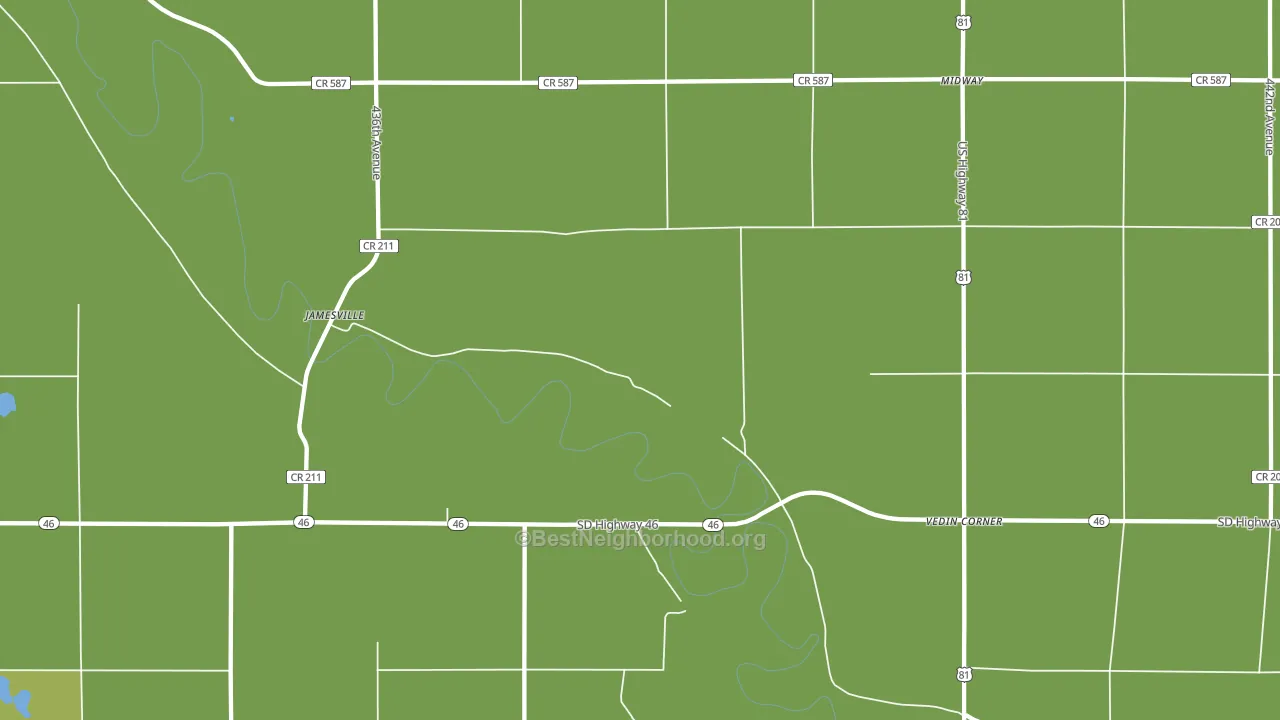 Vedin Corner, SD block-group voter-turnout map