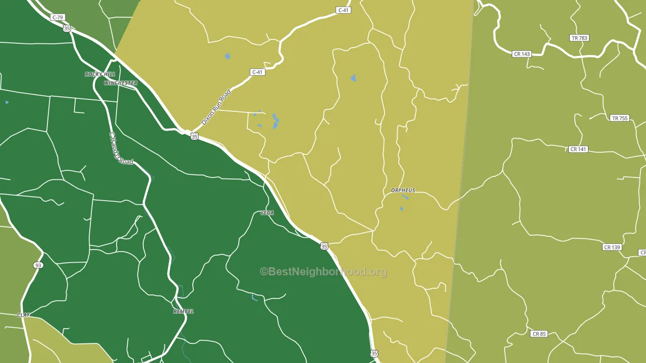 Vega, OH block-group voter-turnout map