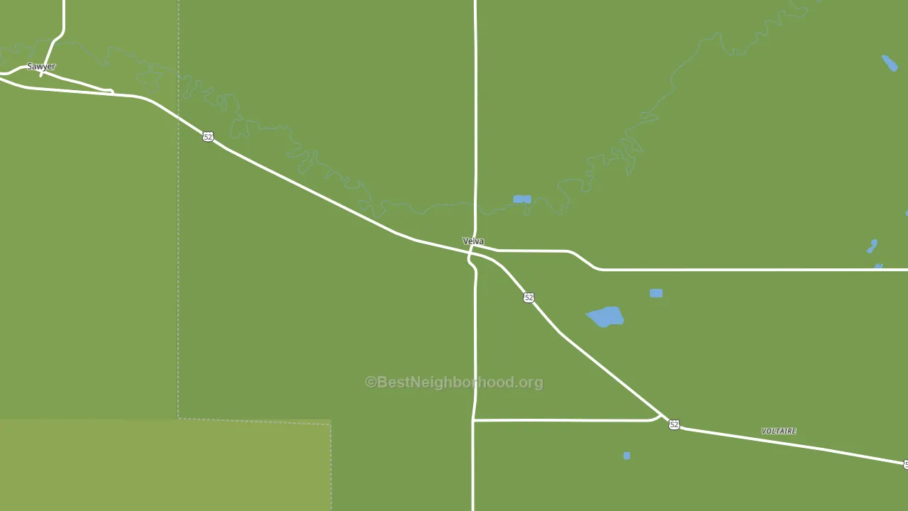 Velva, ND block-group voter-turnout map