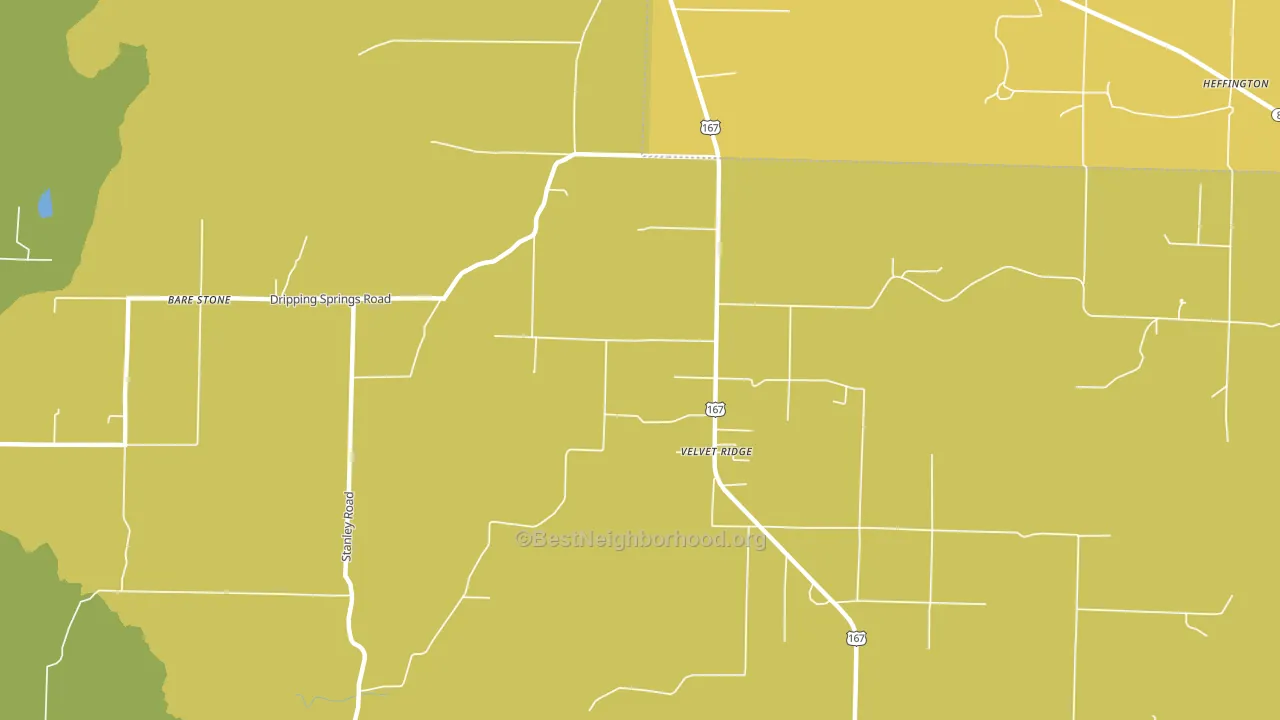 Velvet Ridge, AR block-group voter-turnout map