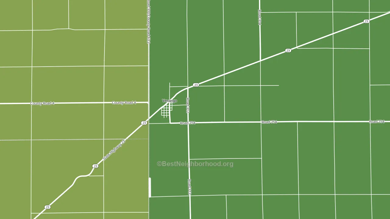 Venango, NE block-group voter-turnout map