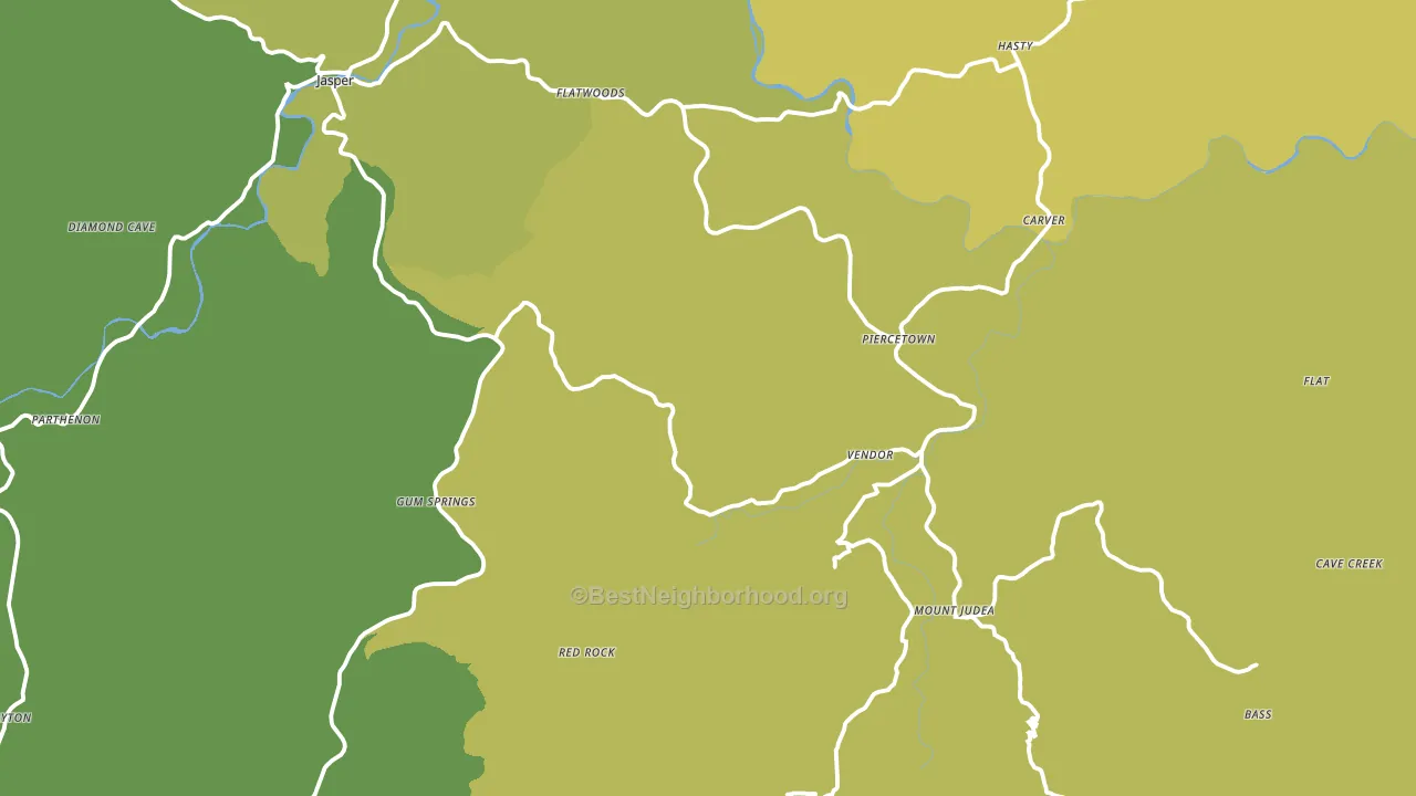 Vendor, AR block-group voter-turnout map