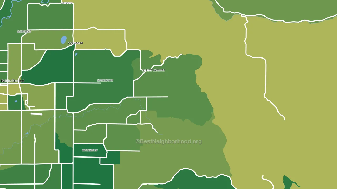 Venersborg, WA block-group voter-turnout map