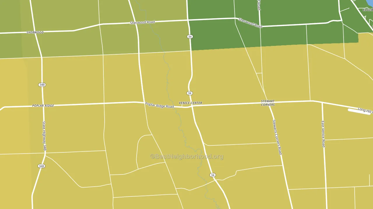 Venice Center, NY block-group voter-turnout map