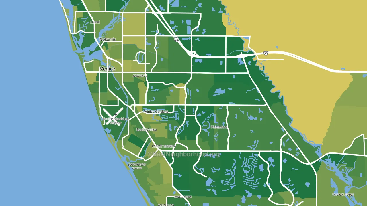 Venice, FL block-group voter-turnout map