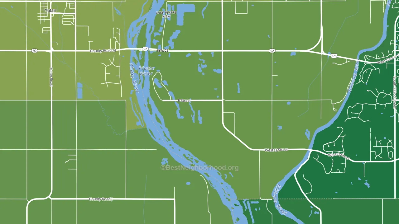 Venice, NE block-group voter-turnout map