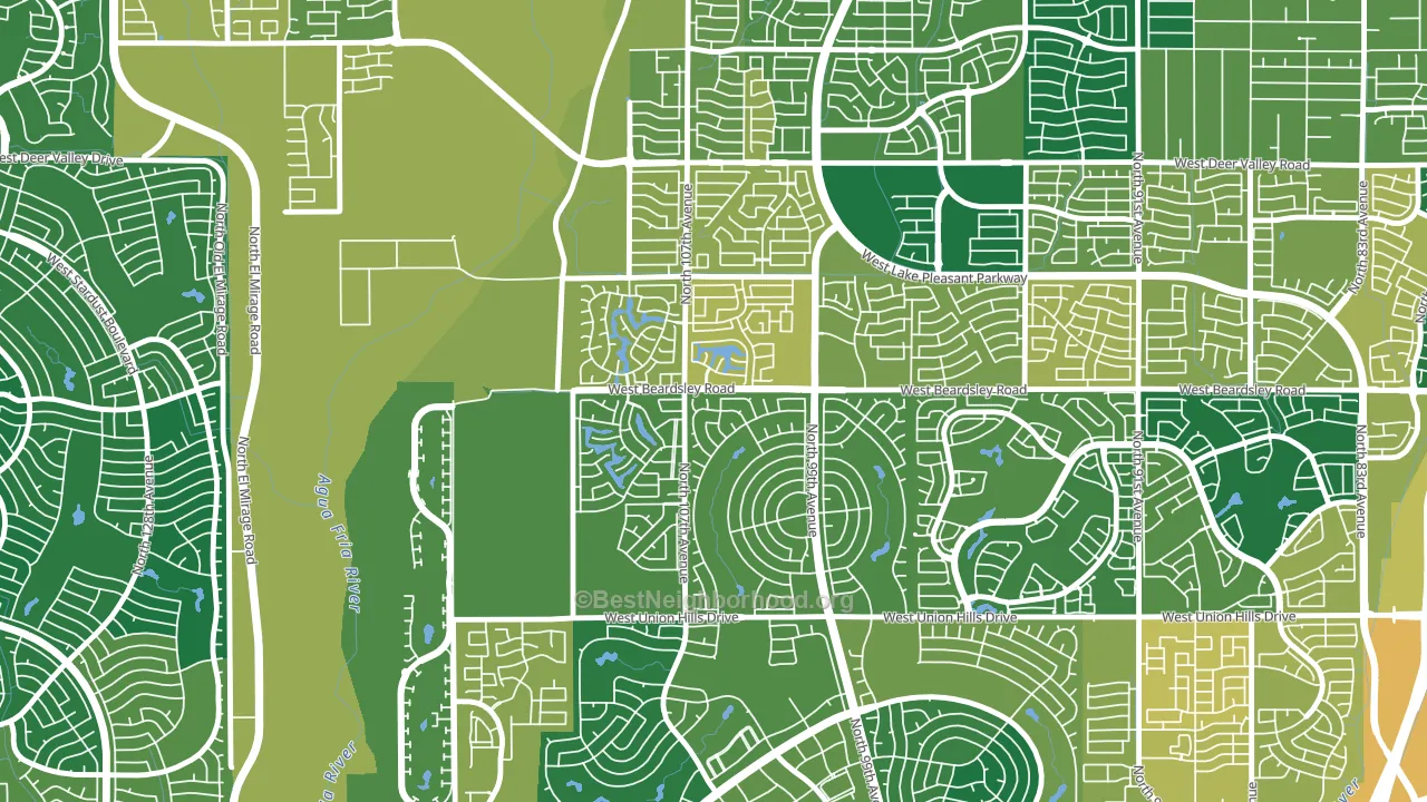 Ventana Lakes, Peoria, AZ block-group voter-turnout map