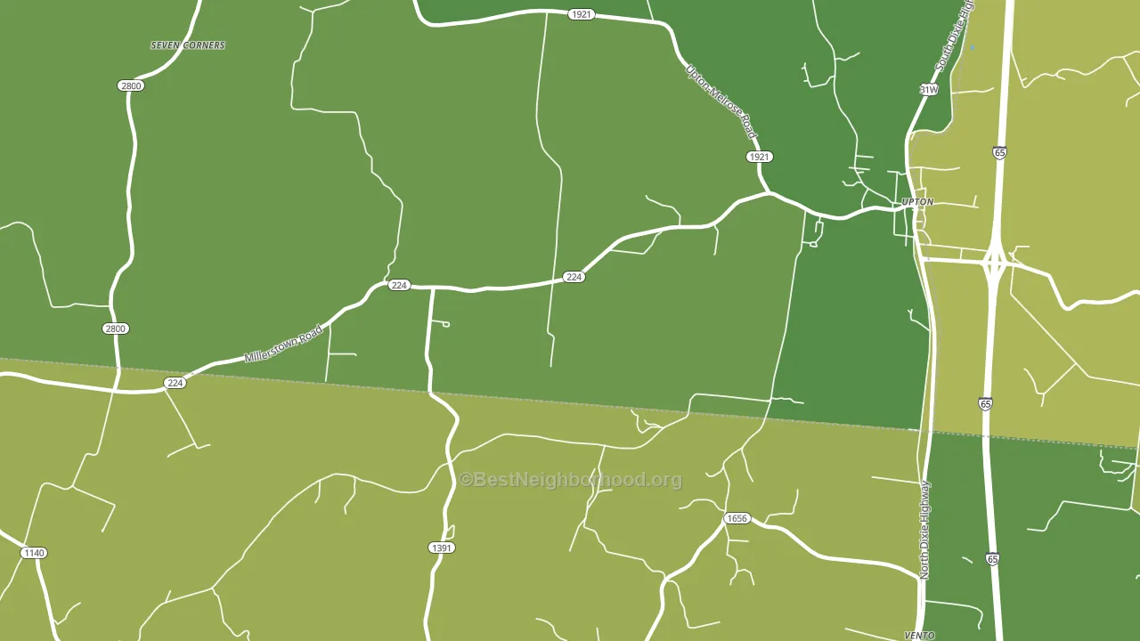Vento, KY block-group voter-turnout map
