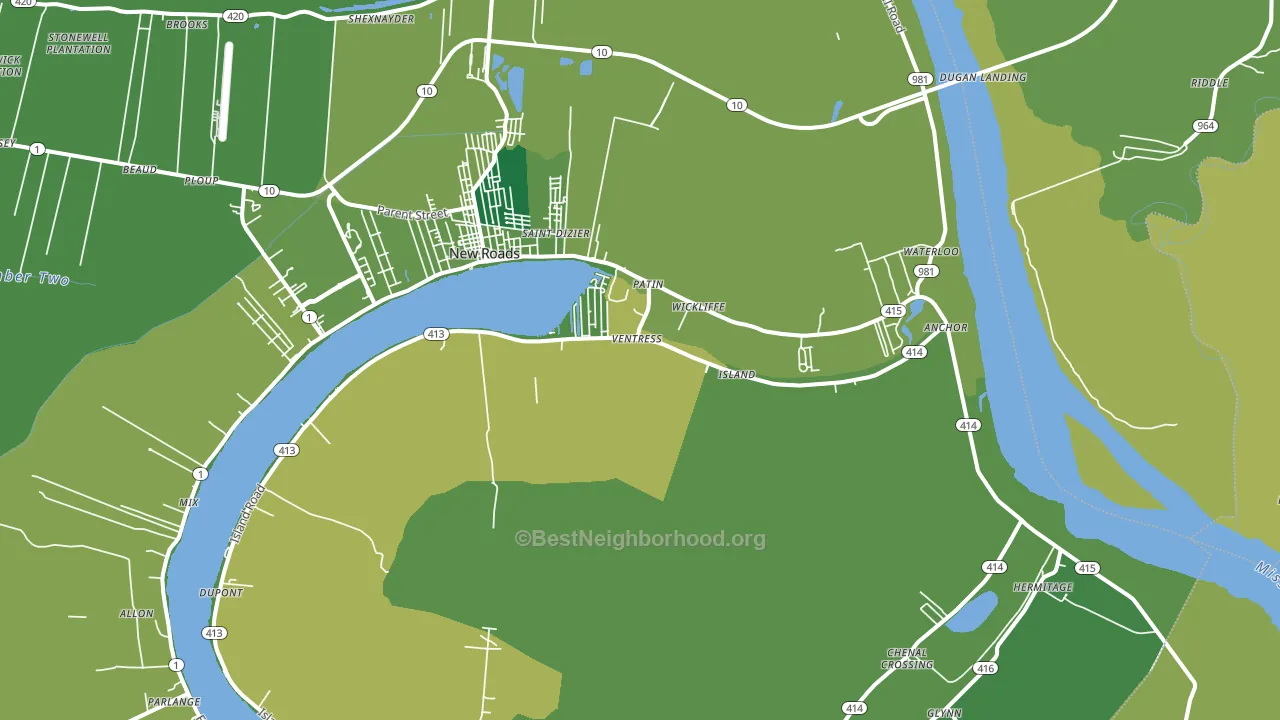 Ventress, LA block-group voter-turnout map