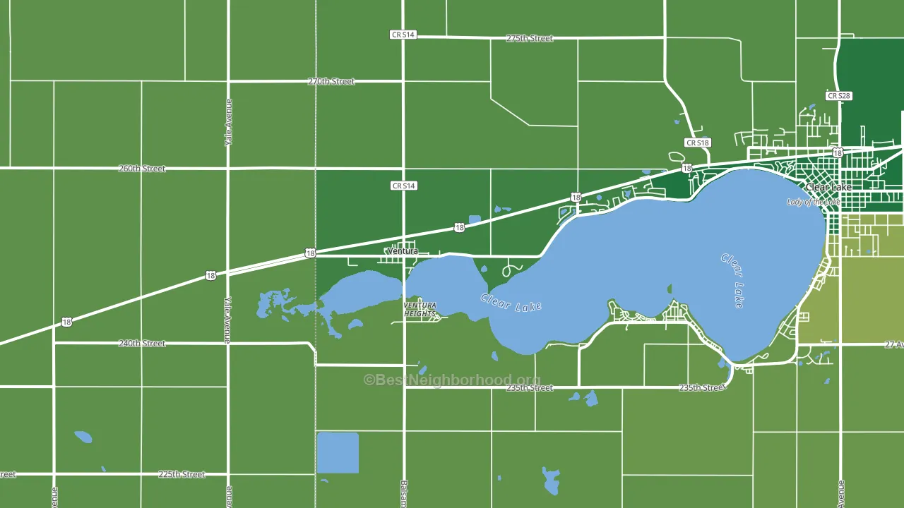 Ventura, IA block-group voter-turnout map